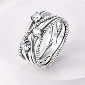 Classic 925 Sterling silver ring sz 8